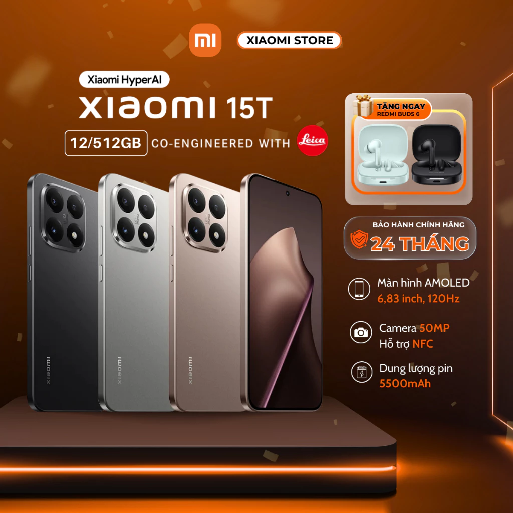 Điện Thoại Thông Minh Xiaomi 15T - Bản Quốc Tế - Bảo Hành Chính Hãng 24 Tháng - Hình ảnh chính