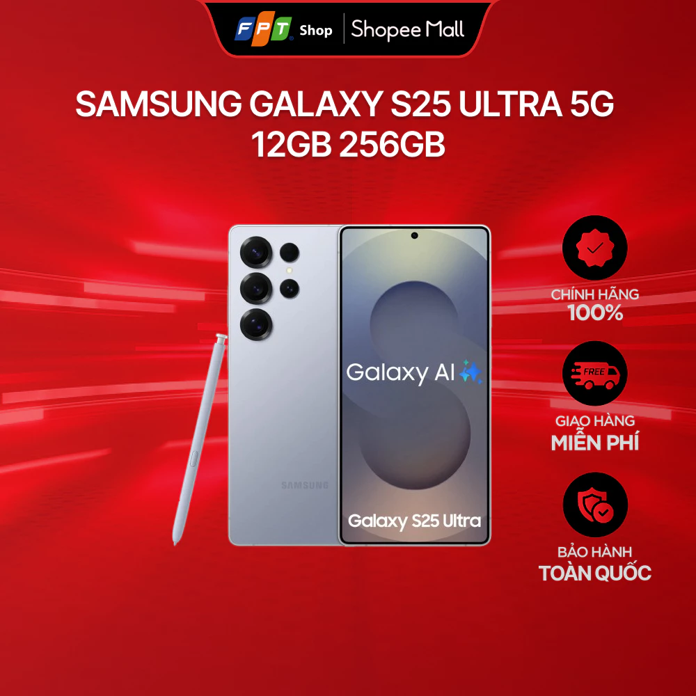 [New nguyên seal, chưa kích hoạt BH] Điện thoại Samsung Galaxy S25 Ultra 5G 12GB 256GB - Hình ảnh chính